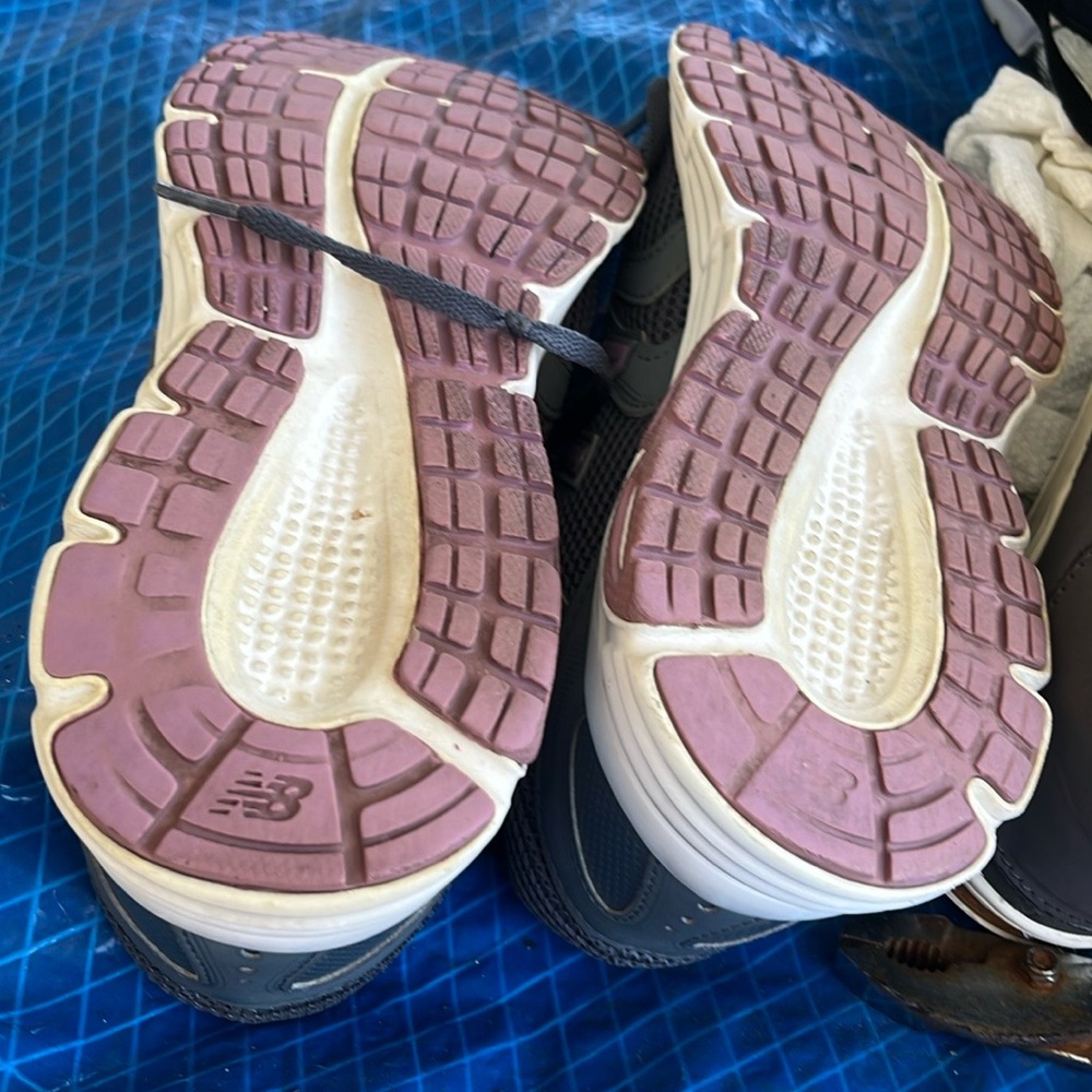 New Balance Purple and White Sneakers with Cushioned Midsole